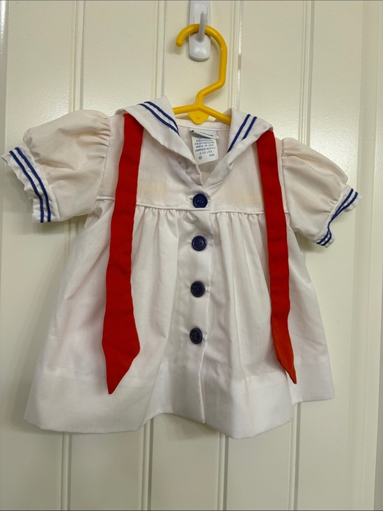 Alexis Other - Vintage Alexis White Sailor Dress with Red Ties and Blue Trim